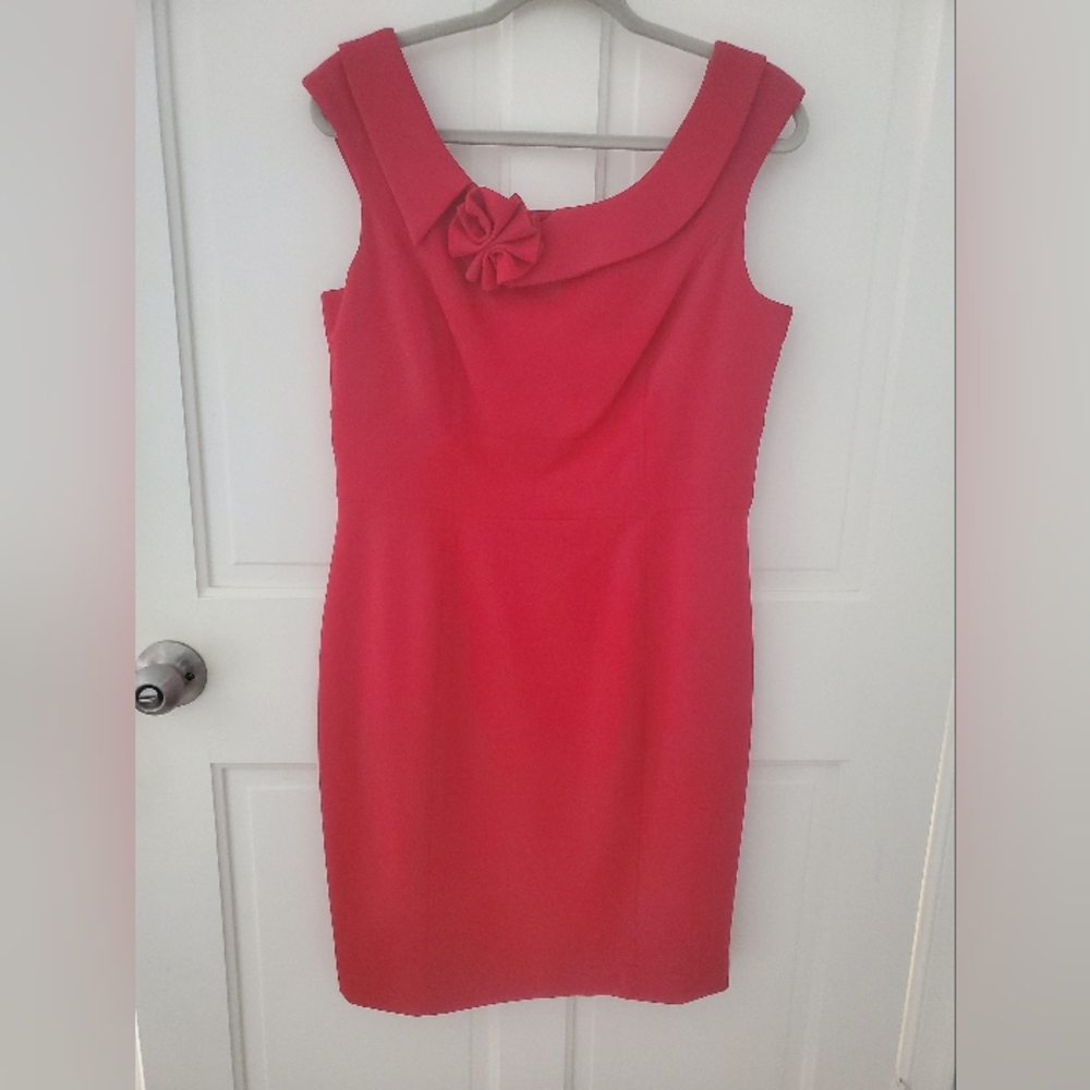 Calvin Klein Red Cocktail Dress Size 12 Stunning!